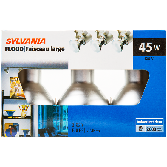 Sylvania R20 Flood 45W Light Bulbs 3 ea, $3.67/1ea
