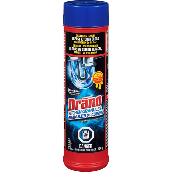 Drano Cristaux débouche-tuyaux et nettoyant de drains 500 g, 2,10 $/100g