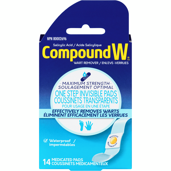 Compound W Invisible Pads 14 ea, $1.18/1ea