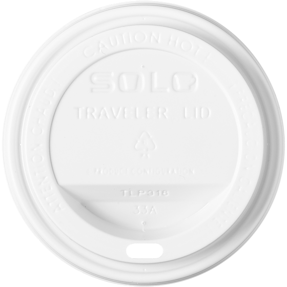 Solo Couvercle pour verre à emporter Solo blanc 100 ea, 0,04 $/1ch