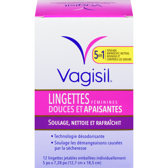 Vagisil Lingettes Médicamenteuses contre les démangeaisons 12 ea, 0,61 $/1ch