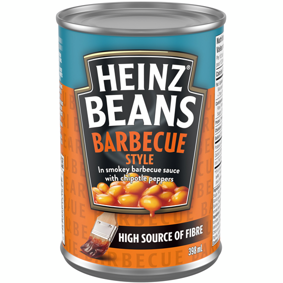 Heinz Chipotle BBQ Style Beans In A Smokey BBQ Sauce 398 ml, $0.50/100ml