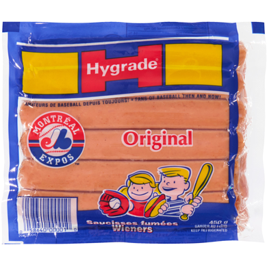 Hygrade Original Wieners 450 g, $1.66/100g