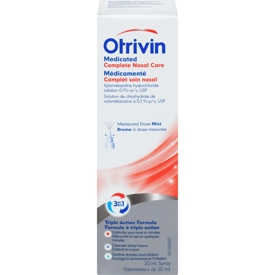 Otrivin Complete Cold & Allergy Decongestant Nasal Spray 20 ml, $69.95/100ml