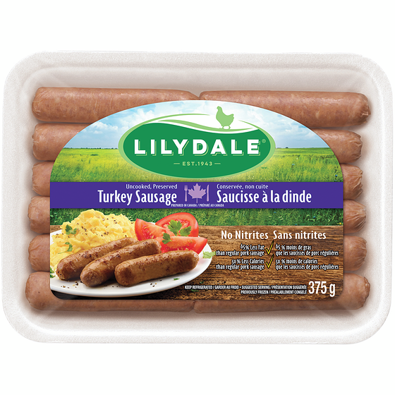 Lilydale Daystarters Sausage Turkey 375 g, $1.86/100g