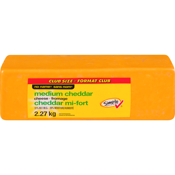 Sans Nom Cheddar mi-fort, Format Club 2.27 kg, 1,54 $/100g