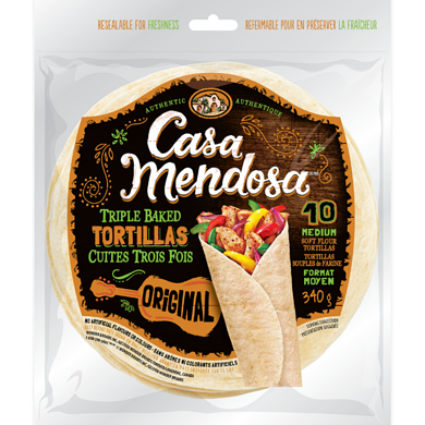 Casa Mendosa Original Medium Tortillas 340 g, $1.47/100g