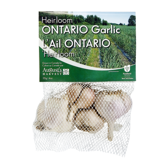 null Heirloom Ontario Garlic 115 g, $4.35/100g