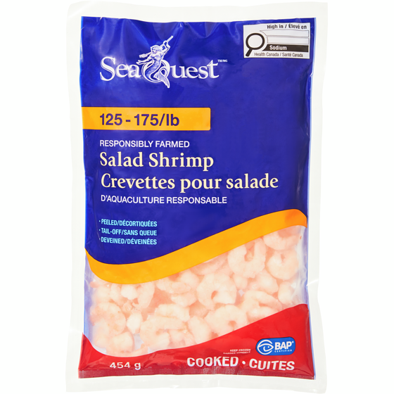SeaQuest Crevettes pour salade 454 g, 2,42 $/100g