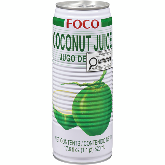 Foco Jus de noix de coco 520 ml, 0,63 $/100ml