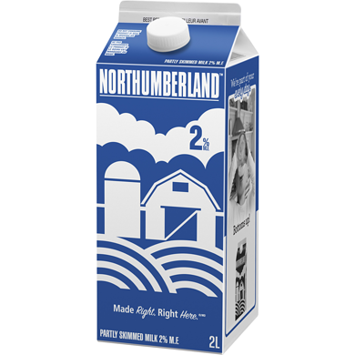 Northumberland 2% Milk 2 l, $0.24/100ml