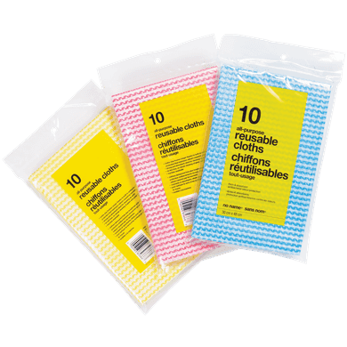 Sans Nom Chiffon réutilisable tout-usage  10 ea, 35,00 $/100ch