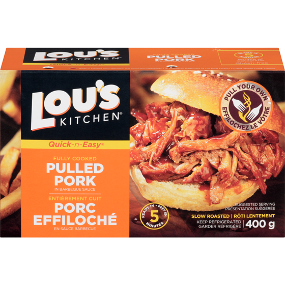 Lous Pulled Pork 400 g, $2.50/100g