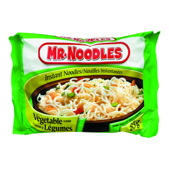 Mr Noodles Nouilles instantanées saveur de légumes 85 g, 0,88 $/100g