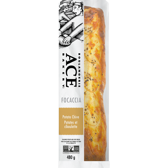 ACE Potato Chive Focaccia 480 g, $1.35/100g