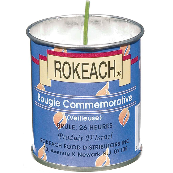 Rokeach Kosher Memorial Candle Tins 1 ea, $1.79/1ea
