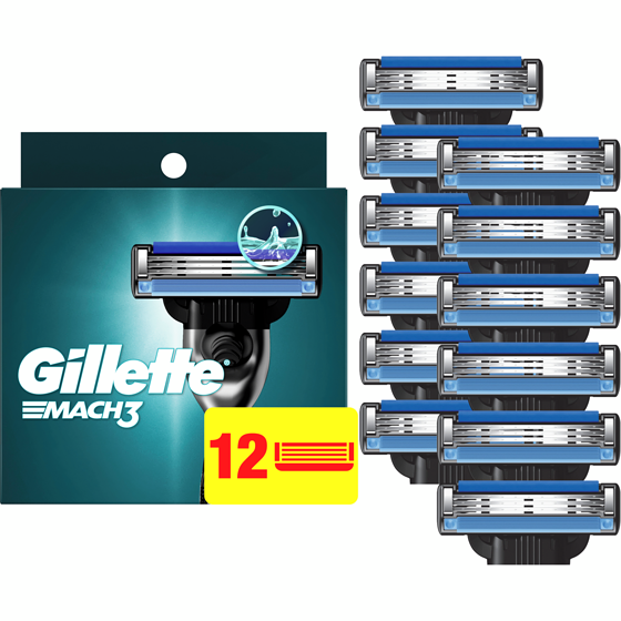 Gillette Razor Blade Refills, 12ct Razor Cartridges, Razor Refills for Men With Lubrication Strip, 3-Blade Razor Blades for Close Shave 12 ea, $3.58/1ea