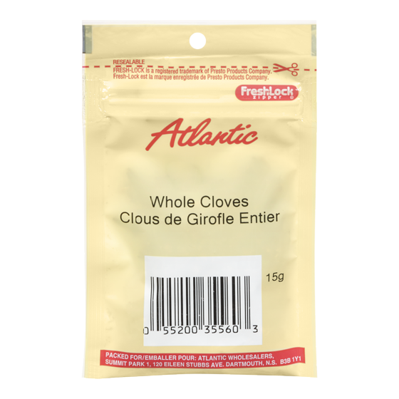 null Clous de girofle entiers, Atlantique 15 g, 13,27 $/100g