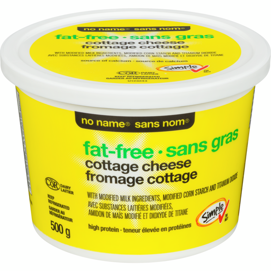 No Name Fat-Free Cottage Cheese 500 g, $1.10/100g