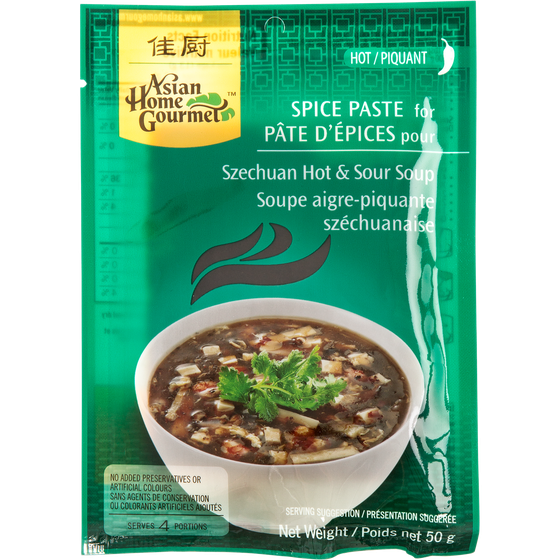 Asian Home Gourmet Préparation pour soupe sichuanaise aigre et piquante 50 g, 4,98 $/100g