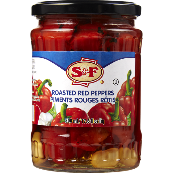 S&F Red Peppers, Roasted 500 ml, $1.10/100ml