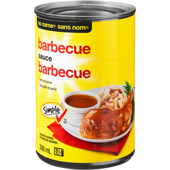 Sans Nom Sauce barbecue 398 ml, 0,45 $/100ml