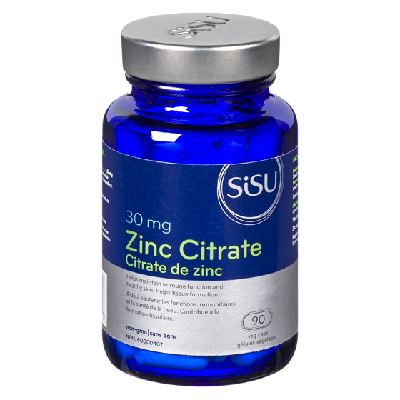 Sisu Zinc Citrate, 30mg 90 ea, $0.16/1ea