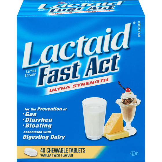Lactaid Fact Act, Ultra Strength 40 ea, $0.70/1ea