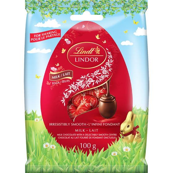 Lindt LINDOR Sachet de mini-œufs au chocolat au lait, sachet 100 g, 6,00 $/100g