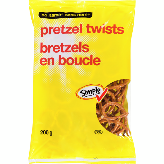 Sans Nom Bretzels en boucle 200 g, 0,85 $/100g