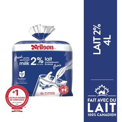 Neilson Lait 2% 4 l, 0,16 $/100ml