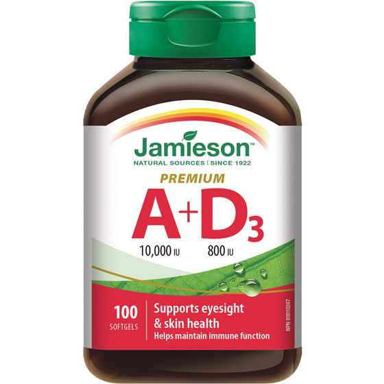 Jamieson Vitamin A & Vitamin D 100 ea, $0.12/1ea