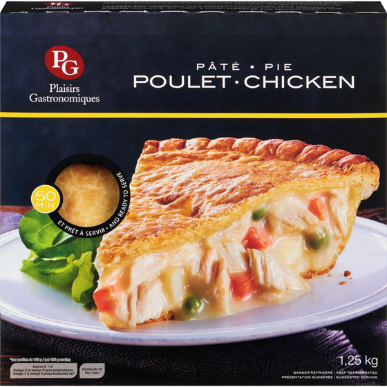 Plaisirs Chicken Pie  1.25 kg, $1.20/100g