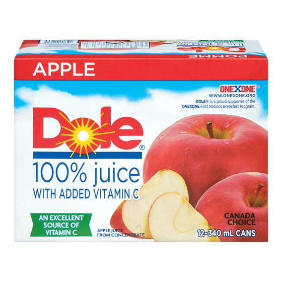 Dole Apple Juice 12x340.0 ml, $0.23/100ml
