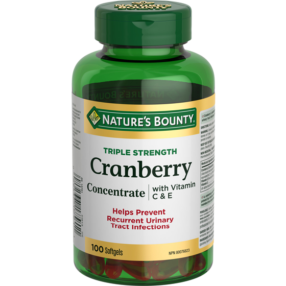 Nature's Bounty Cranberry Concentrate With Vitamins C & E 100 ea, $0.20/1ea