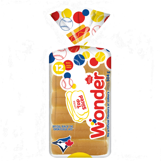 Wonder White Topslice Hotdog Buns 12pk 504 g, $0.79/100g