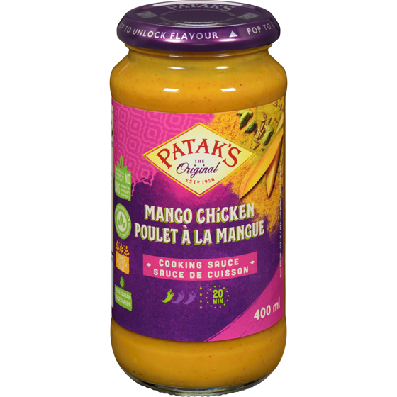 Pataks Sauce de Cuisson Poulet a la Mangue 400 ml, 1,25 $/100ml