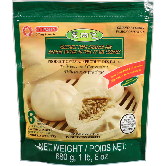 O'Tasty Vegetable Pork Steam Buns 680 g, $1.54/100g