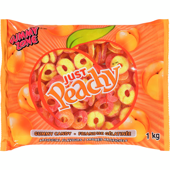 Gummy Zone Peach Ring Candies 1 kg, $0.60/100g