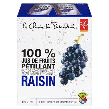 100 % Jus De Fruits Pétillant Au Raisin PC