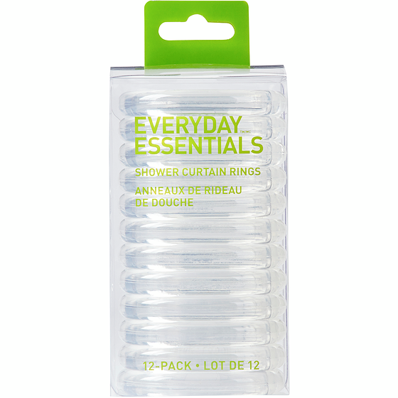 Everyday Essentials Anneaux pour rideau de douche 12x1.0 ea, 0,33 $/1ch