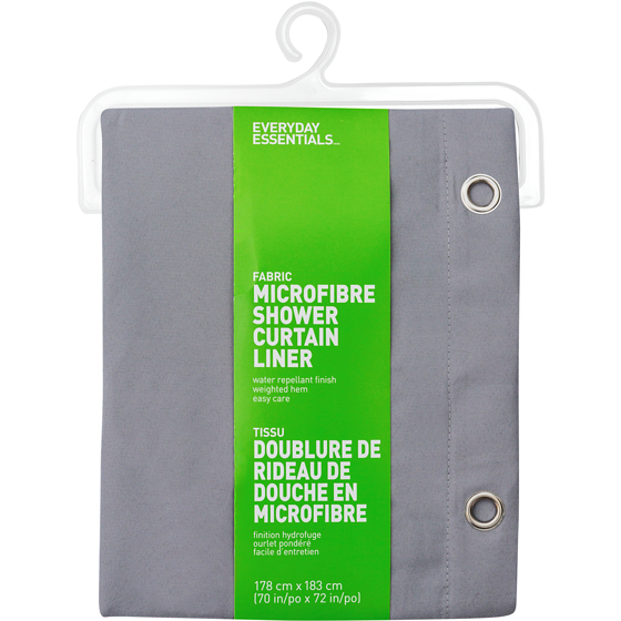 Everyday Essentials Doublure de rideau de douche en microfibres 1 ea, 18,00 $/1ch