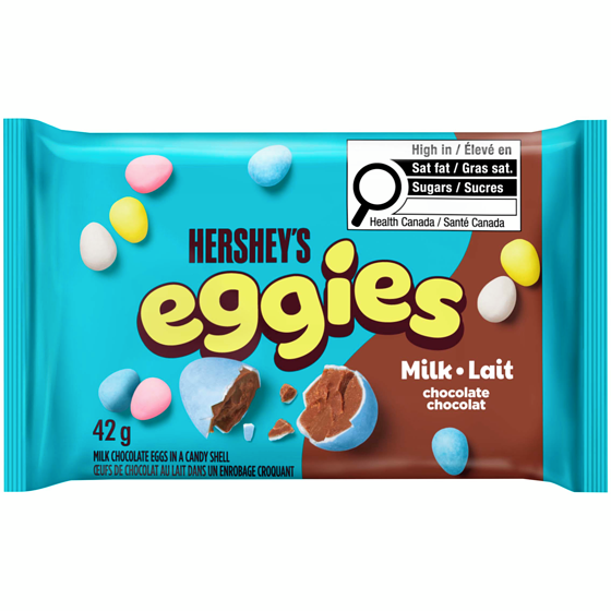 Hershey's Eggies Milk Chocolate Candy Coated Easter Eggs 42 g, $4.17/100g