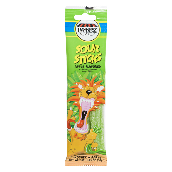 Paskesz Sour Sticks, Apple     50 g, $6.98/100g
