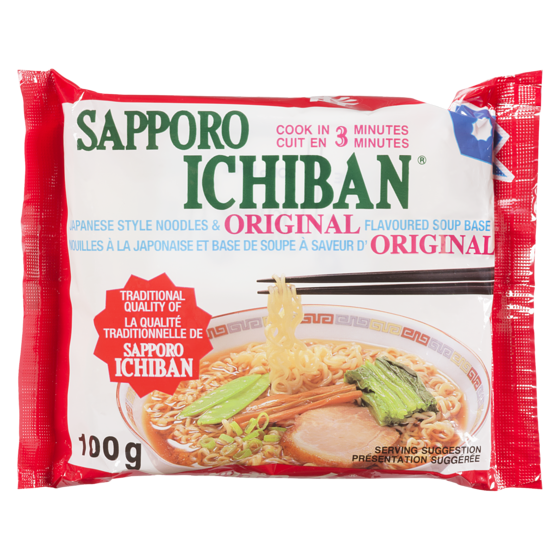 Sapporo Nnouilles à la japonaise original 100 g, 1,49 $/100g