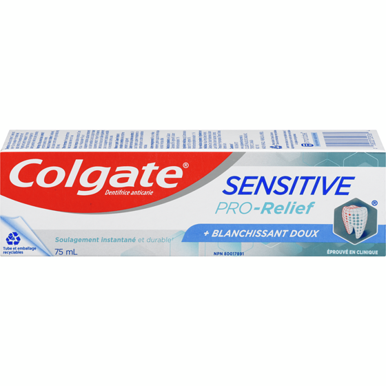 Colgate Dentifrice Sensitive Pro-Relief + Blanchissant doux 75 ml, 6,00 $/100ml