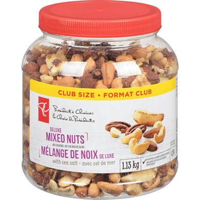 le Choix du Président Mélange de noix de luxe avec sel de mer, format club 1.13 kg, 2,65 $/100g
