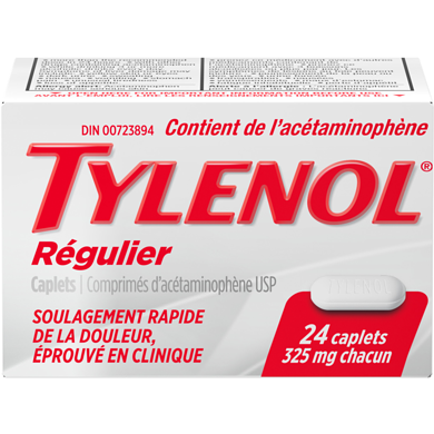 Tylenol Caplets 325 mg 24 ea, 0,23 $/1ch