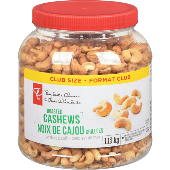 le Choix du Président Noix de cajou grillées avec sel de mer 1.13 kg, 2,83 $/100g