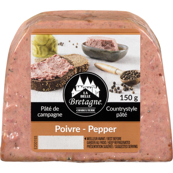 La Belle Bretagne Country Style Peppercorn Pate 150 g, $3.66/100g
